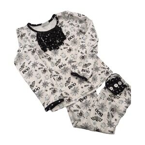 Sugar Bee Kids Halloween Ghost Spider Bat Boo Pajama Set Size 7